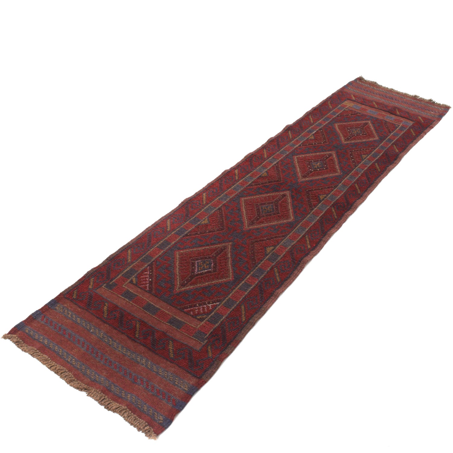 Handmade Mushwani Runner Rug 1' 11" x 8' 0" ft / 58 x 244 cm - No. B20283