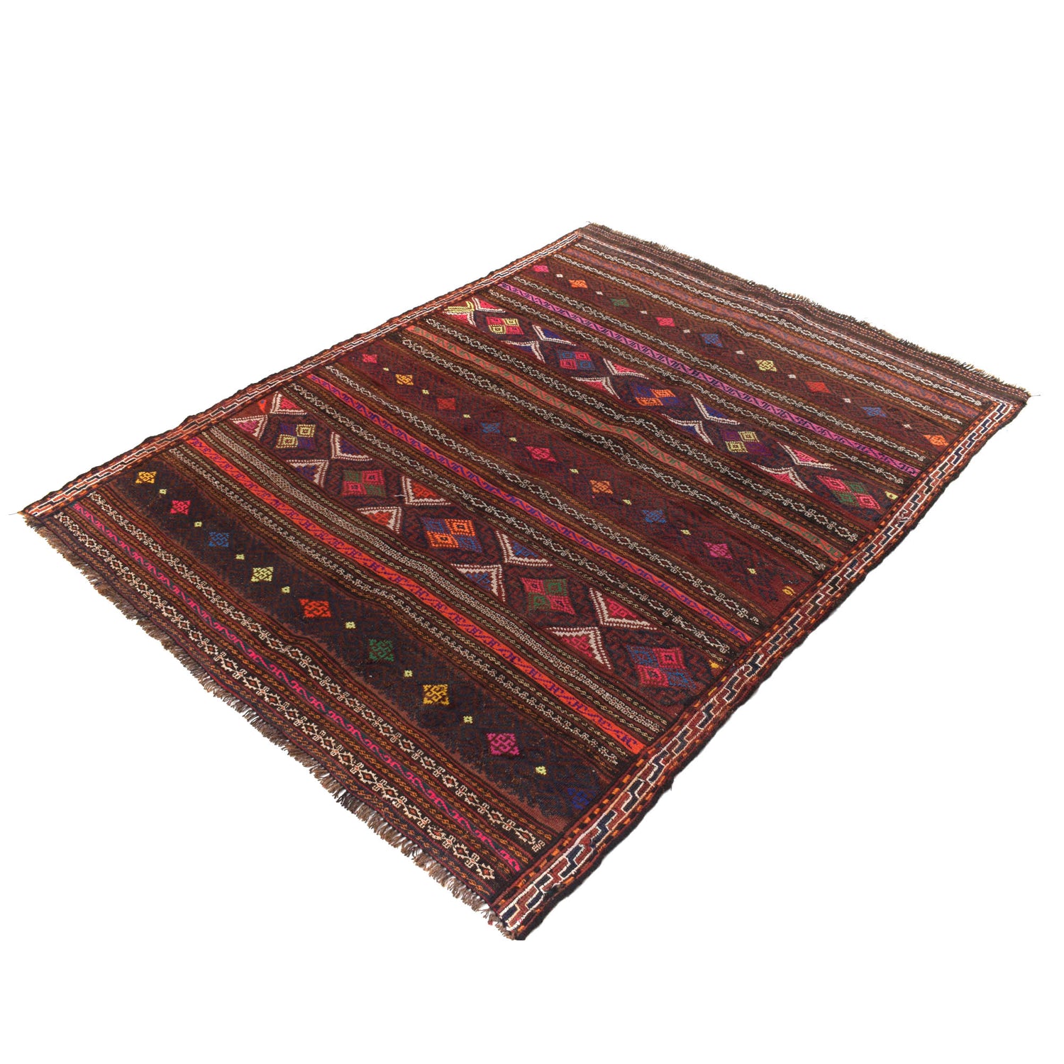 Afghan Laghari Kilim 4' 8" x 6' 2" ft / 142 x 187 cm - No. B20317