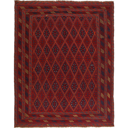 Hand Knotted Mashwani Area Rug 6' 10" x 8' 9" ft / 208 x 266 cm - No. B21038