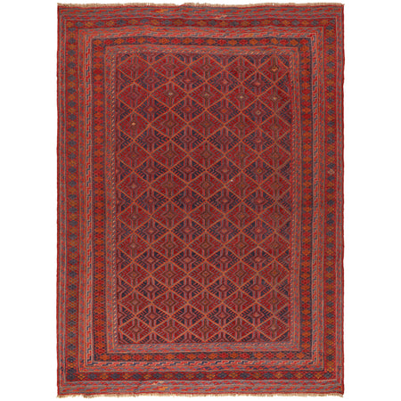 Handmade Wool Mushwani Rug 6' 11" x 9' 2" ft / 210 x 280 cm - No. B21040