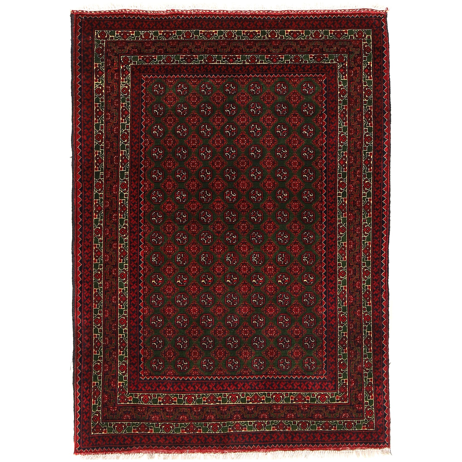 Handmade Khoja Roshnai Area Rug 3' 5" x 4' 10" ft / 103 x 148 cm - No. B21050
