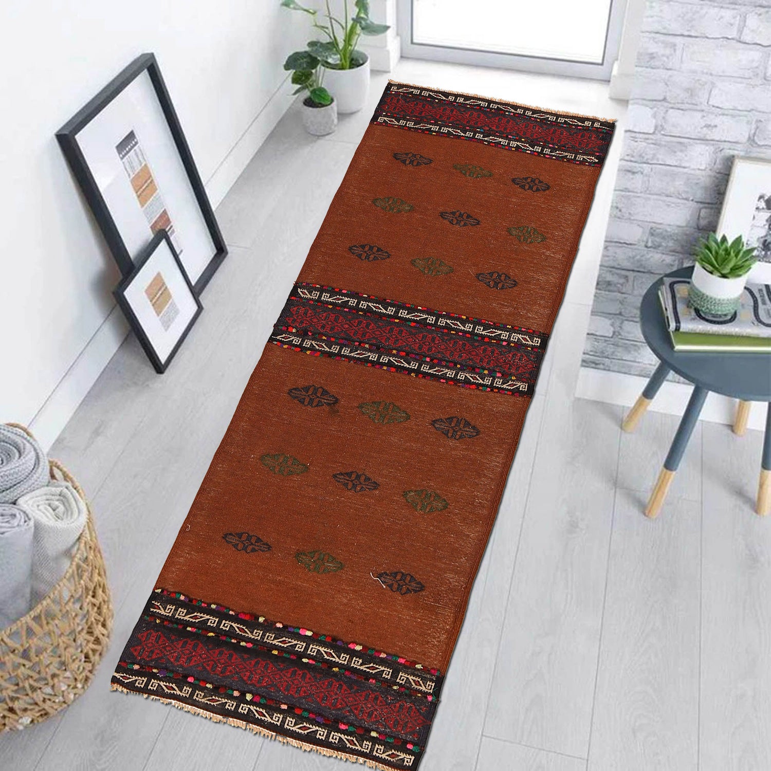 Flatweave Table Sheet Runner 2' 5" x 5' 11" ft / 74 x 181 cm - No. B21062