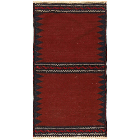 Hand Knotted Sufra Kilem Runner 2' 5" x 4' 7" ft / 73 x 140 cm - No. B21297