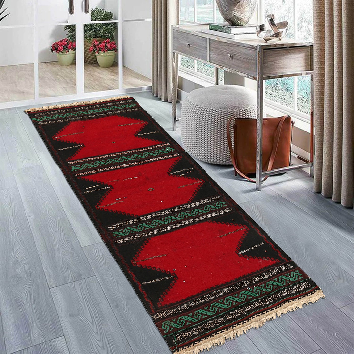 Flatweave Table Sheet Runner 2' 2" x 4' 8" ft / 65 x 143 cm - No. B21334