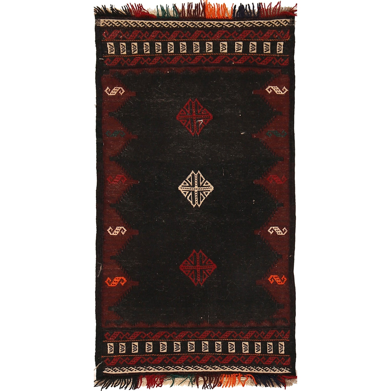Hand Knotted Sufra Kilem Runner 2' 1" x 4' 1" ft / 64 x 124 cm - No. B21425