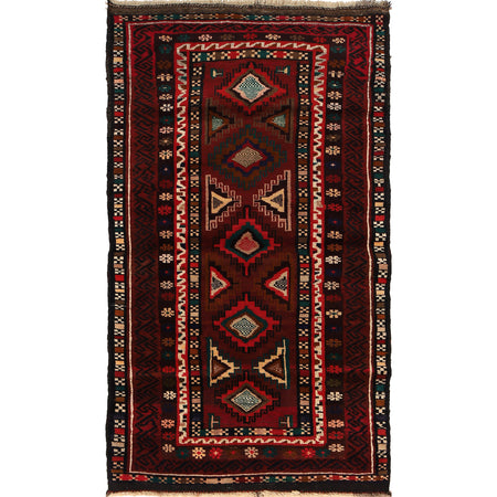 Tribal Baloch Rug 3' 6" x 6' 0" ft / 107 x 184 cm - No. B22630