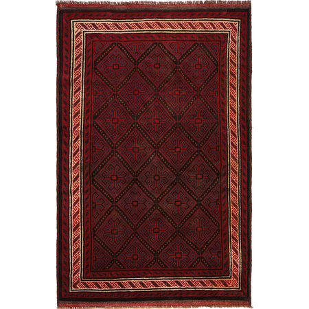 Hand Knotted Baluchi Rug 4' 11" x 7' 6" ft / 151 x 228 cm - No. B23712