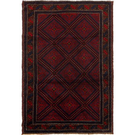 Tribal Baloch Rug 4' 2" x 6' 4" ft / 126 x 193 cm - No. B23759