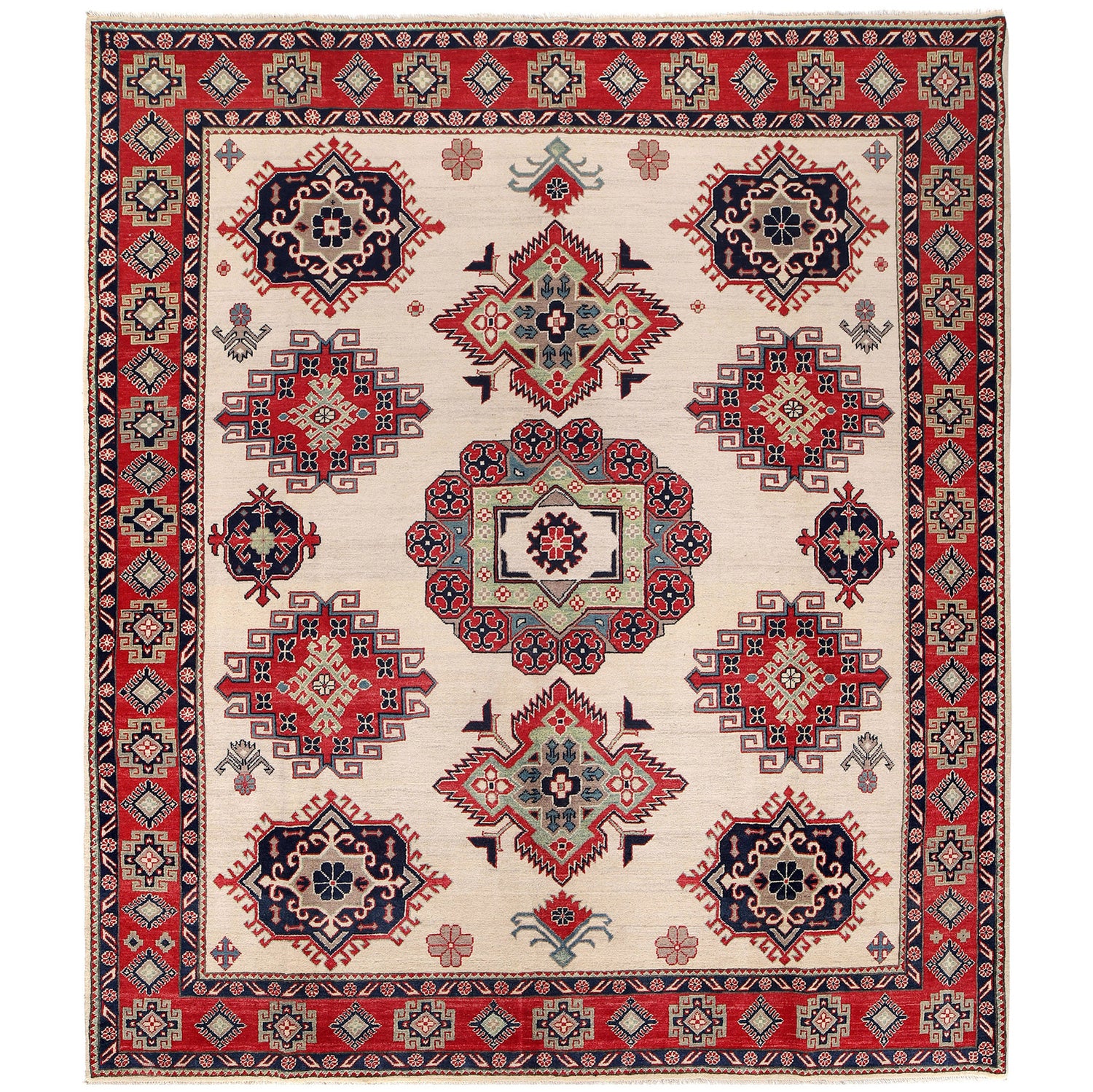 Oriental Kazak Rug 8' 3" x 9' 8" ft / 251 x 295 cm - No. B26359