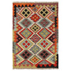 Hand Knotted Afghan Style Kilim 2' 9" x 4' 0" ft / 84 x 122 cm - No. B26373