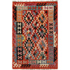 Hand Knotted Afghan Style Kilim 3' 3" x 4' 10" ft / 100 x 148 cm - No. B26670