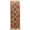 Hand Knotted Afghan Style Kilim Runner 2' 1" x 6' 4" ft / 63 x193 cm - No. B26706