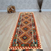 Hand Knotted Afghan Style Kilim Runner 2' 1" x 6' 4" ft / 63 x193 cm - No. B26706