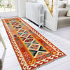 Hand Knotted Afghan Style Kilim Runner 2' 0" x 6' 7" ft / 61 x200 cm - No. B26709