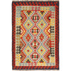 Hand Woven Wool Kelim 3' 11" x 5' 10" ft / 120 x 178 cm - No. B26726