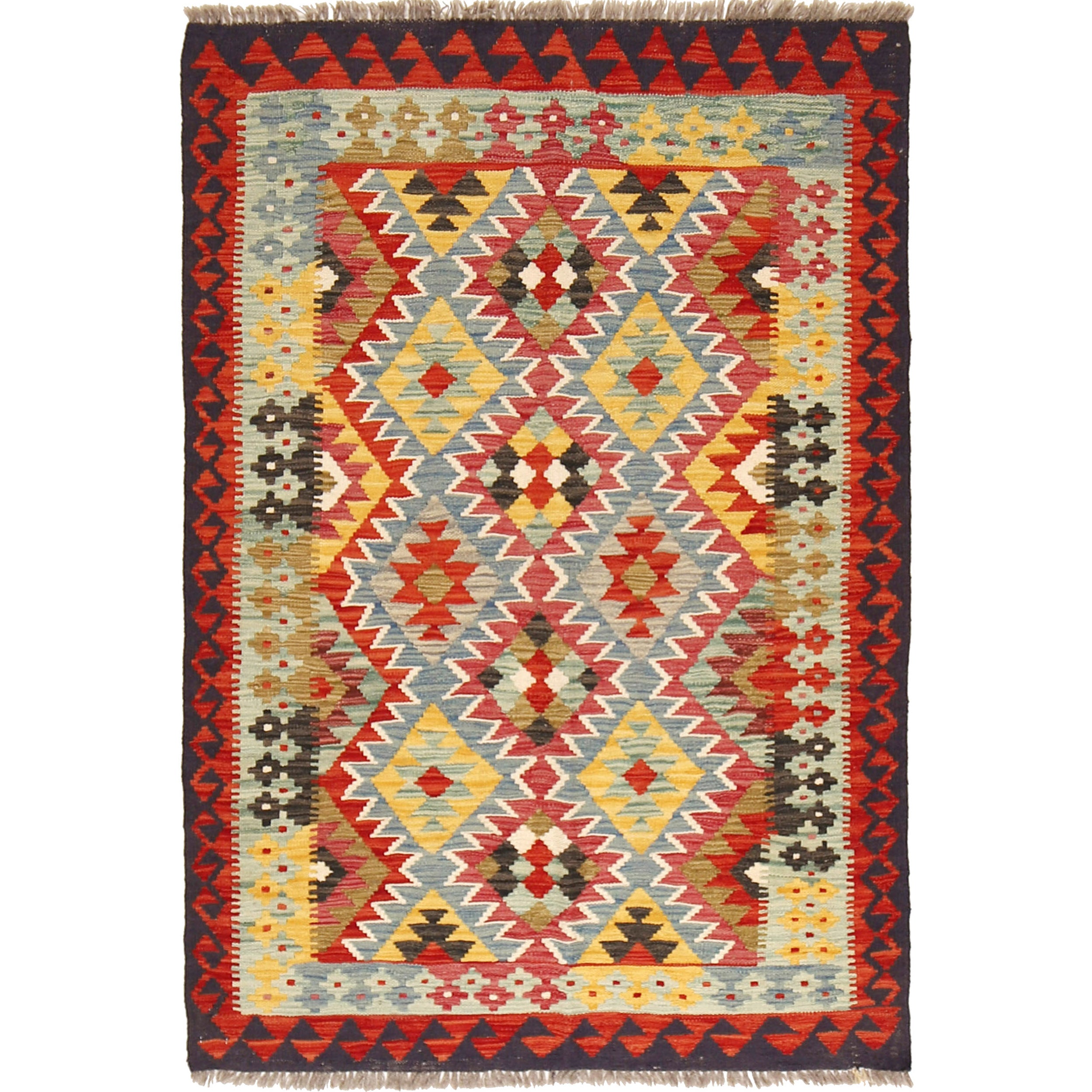 4x6 Afghan Kilim, Low price Rug, Boho shops Kilim, Large Flat Weave Kilim, Wool Kilim, Hand Woven Afghan Chobi Kilim, 176 cm x 124 cm, FREE SHIP