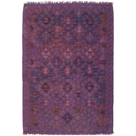 Overdyed Chobi Kilim 2' 7" x 3' 9" ft / 79 x 114 cm - No. B29181