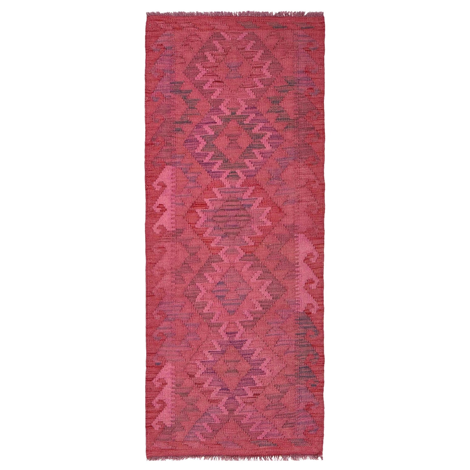 Handmade Overdye Kilim Runner 2' 2" x 5' 7" ft / 66 x 170 cm - No. B29183