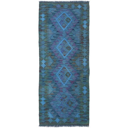 Overdyed Chobi Kilim Runner 2' 0" x 4' 11" ft / 60 x 149 cm - No. B29189
