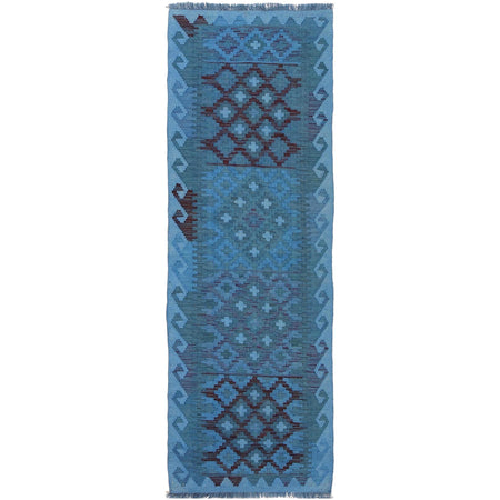 Handmade Overdyed Kilim Runner 2' 1" x 6' 5" ft / 63 x 196 cm - No. B29193