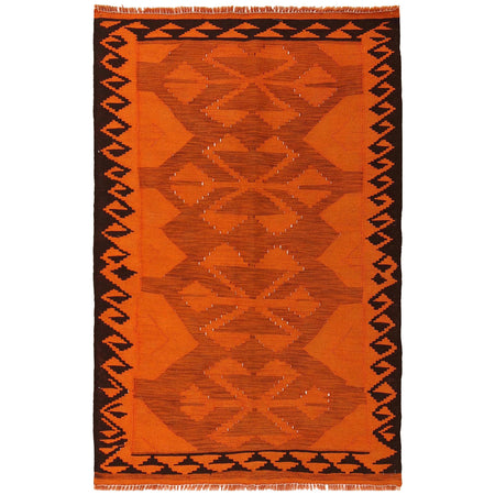 Handmade Overdyed Kilim 3' 4" x 5' 1" ft / 102 x 154 cm - No. B29202