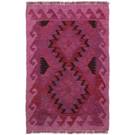 Handmade Overdyed Kilim 2' 0" x 3' 1" ft / 60 x 93 cm - No. B29210