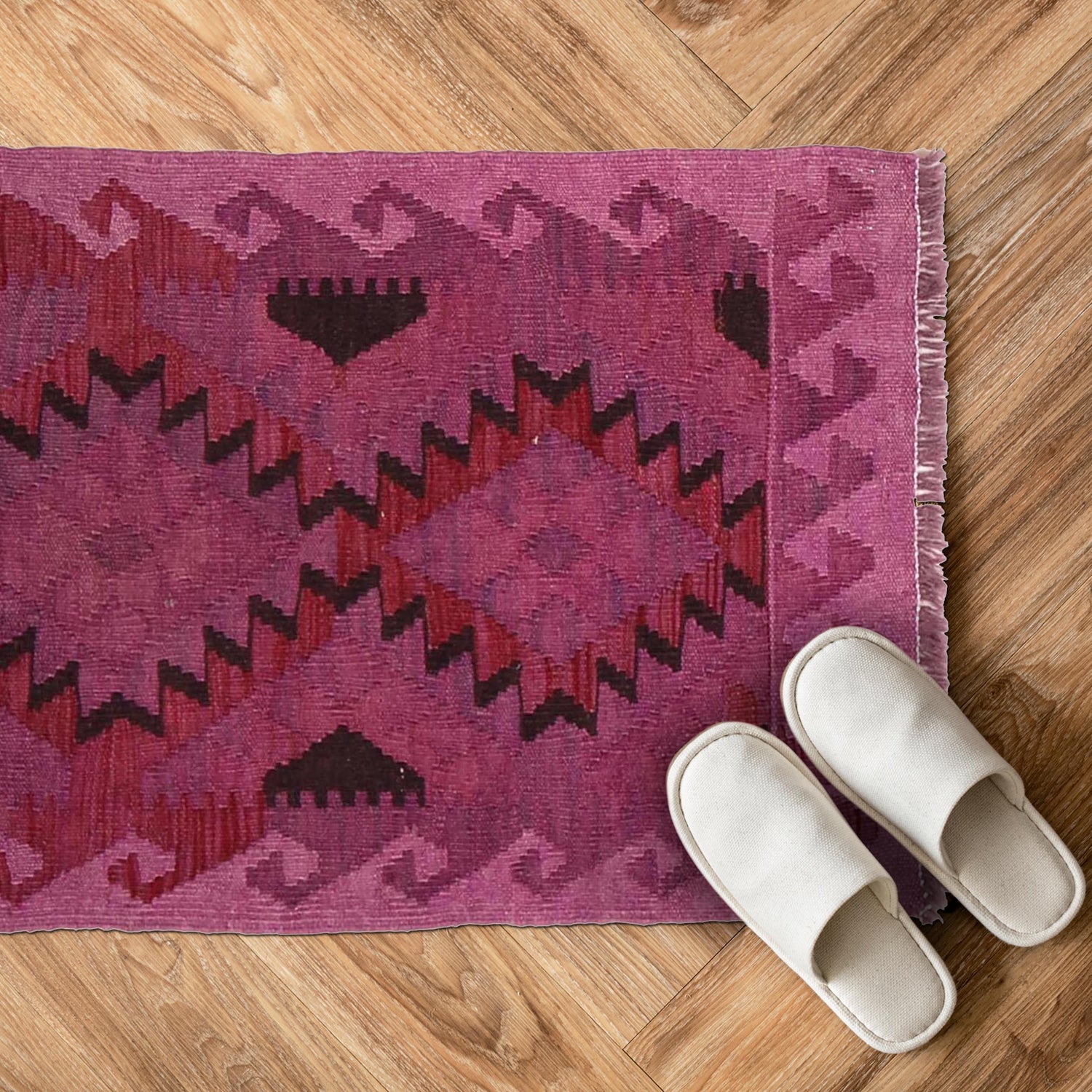 Handmade Overdyed Kilim 2' 0" x 3' 1" ft / 60 x 93 cm - No. B29210