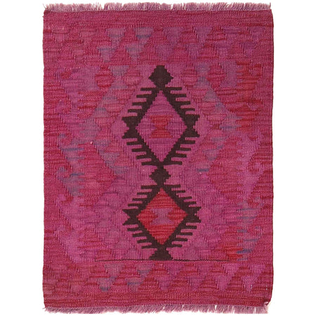 Handmade Overdyed Kilim 2' 0" x 2' 7" ft / 62 x 79 cm - No. B29214
