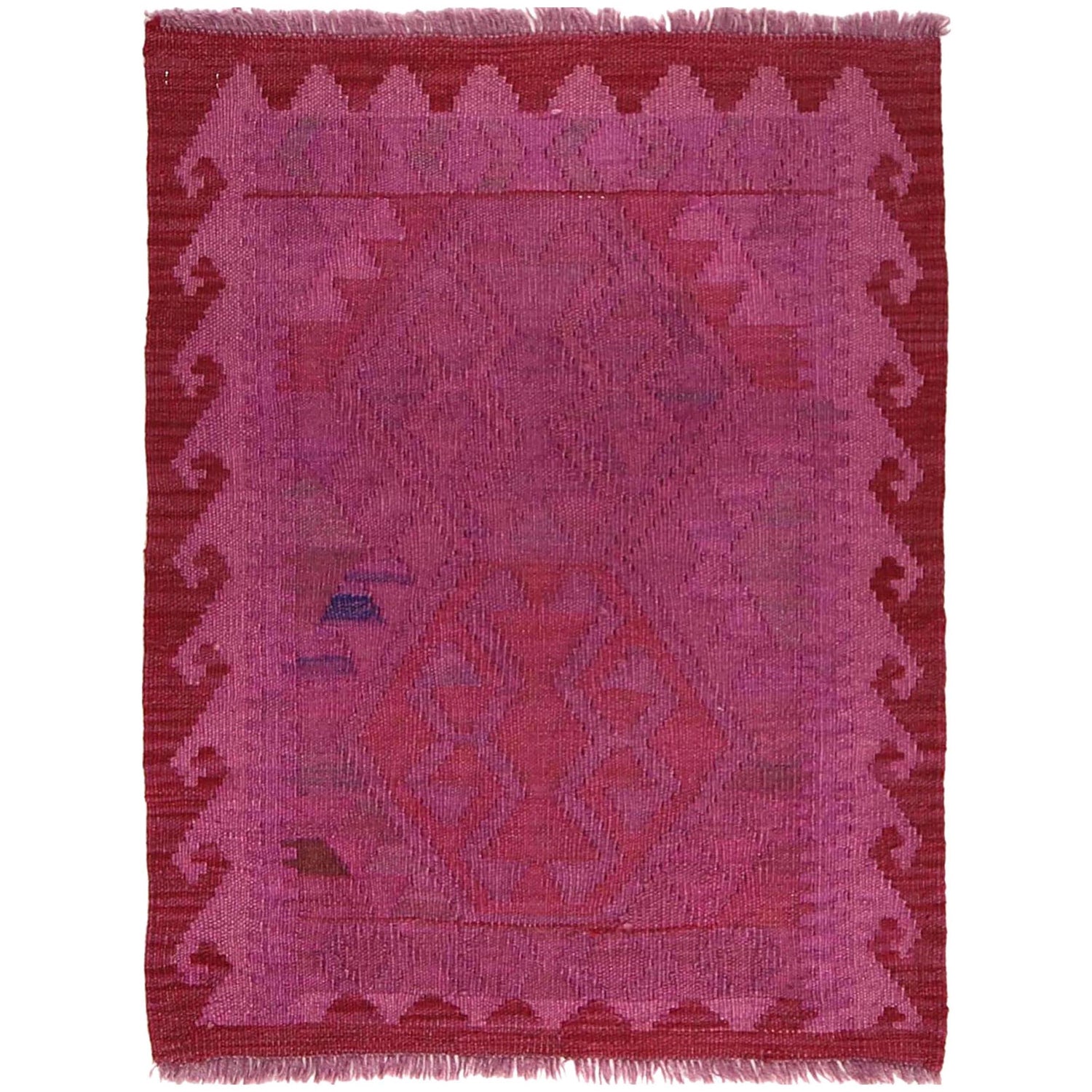 Handmade Overdyed Kilim 2' 2" x 2' 10" ft / 66 x 87 cm - No. B29215