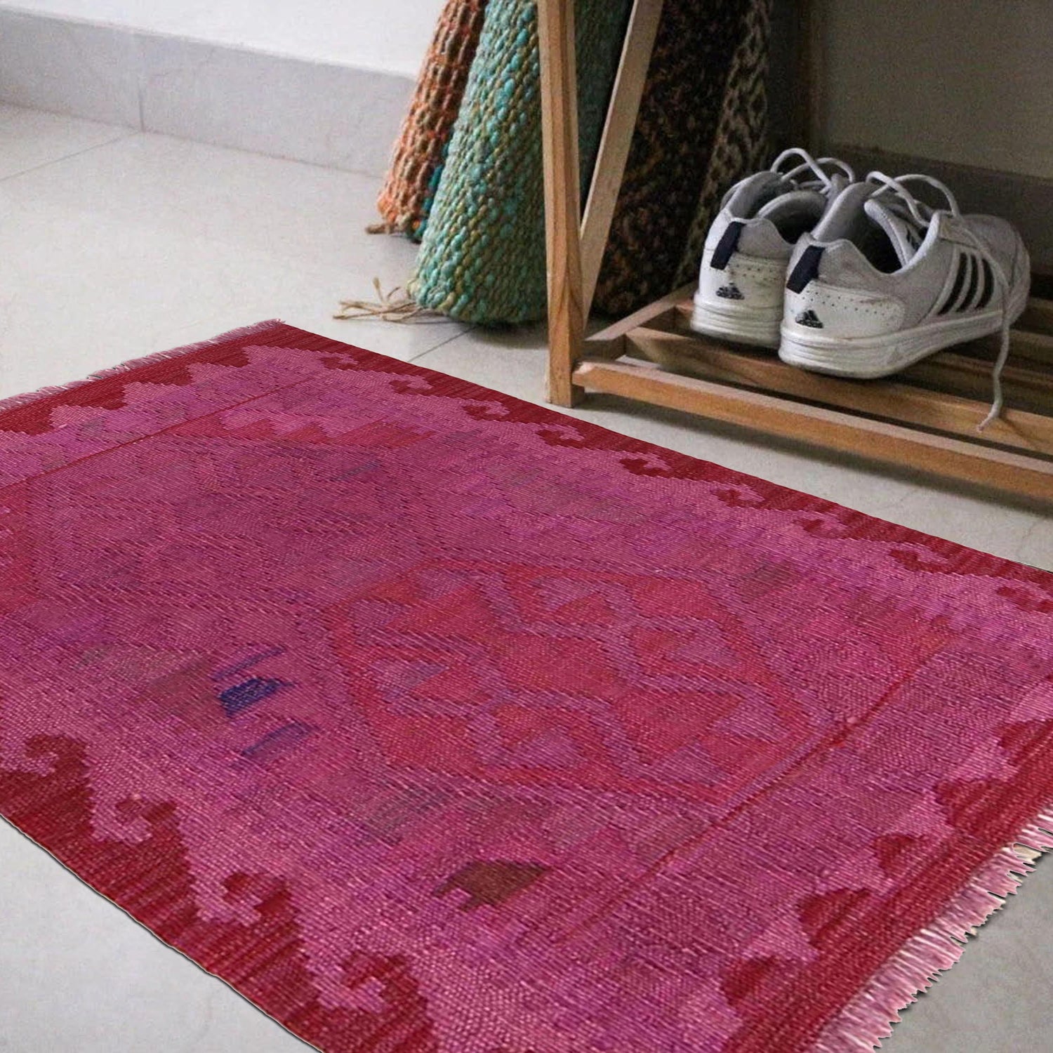 Handmade Overdyed Kilim 2' 2" x 2' 10" ft / 66 x 87 cm - No. B29215