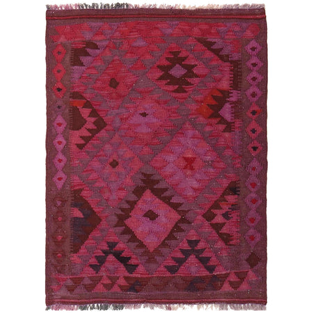 Hand Knotted Overdyed Kilim 2' 7" x 3' 5" ft / 78 x 104 cm - No. B29222