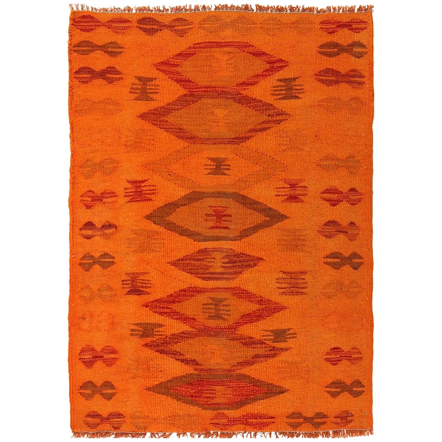 Overdyed Chobi Kilim 2' 7" x 3' 10" ft / 80 x 116 cm - No. B29225