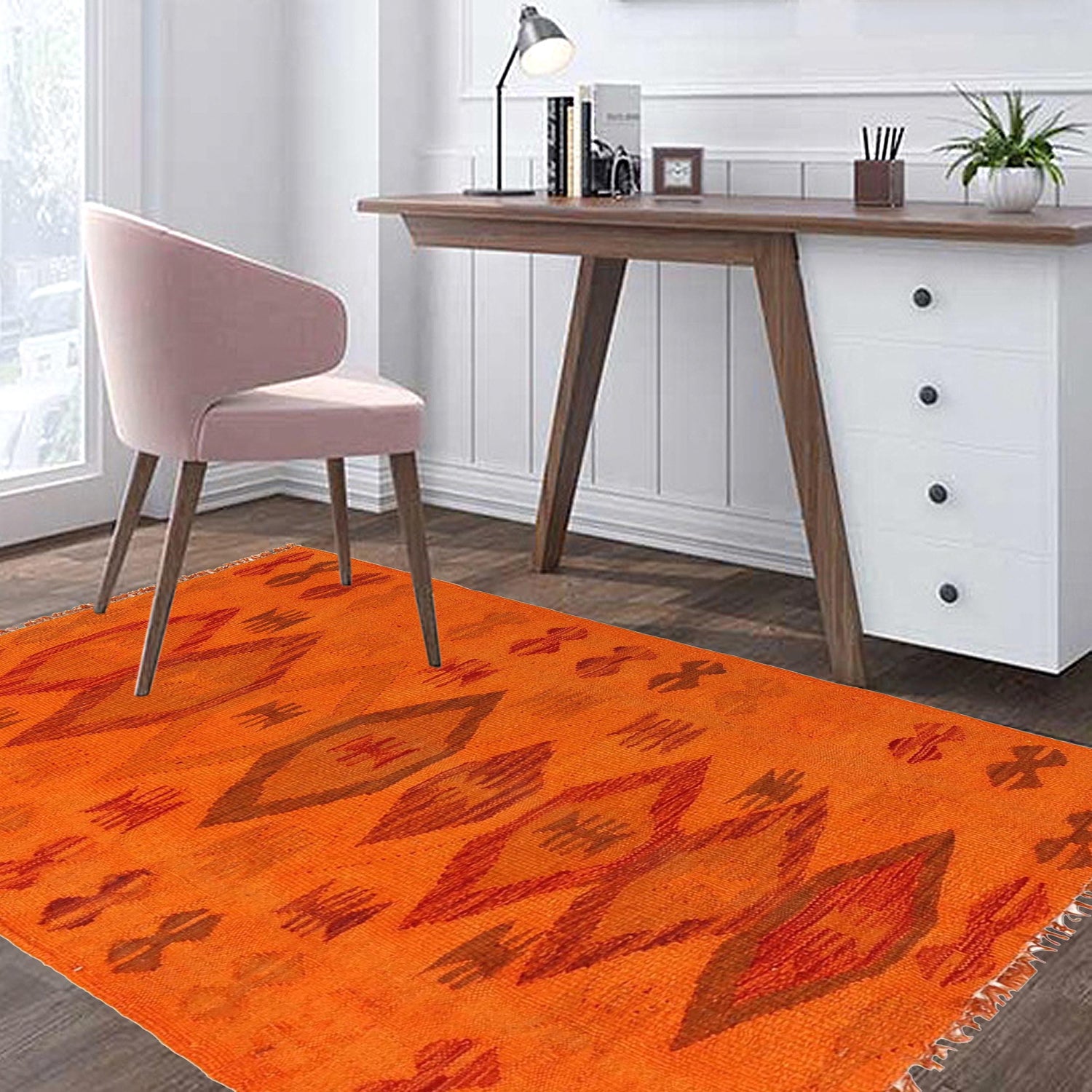 Overdyed Chobi Kilim 2' 7" x 3' 10" ft / 80 x 116 cm - No. B29225