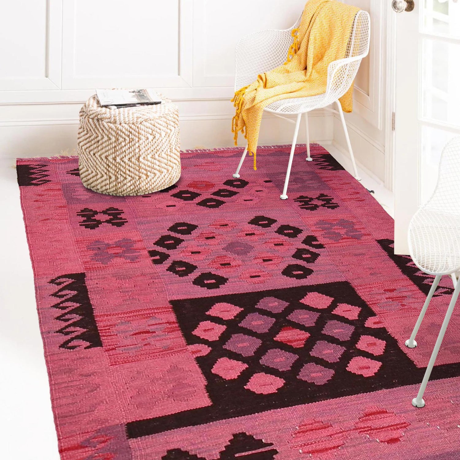 Handmade Overdyed Kilim 2' 8" x 3' 11" ft / 81 x 120 cm - No. B29226