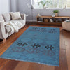 Blue Color Overdyed Kelim 3' 11" x 5' 9" ft / 120 x 175 cm - No. B29229
