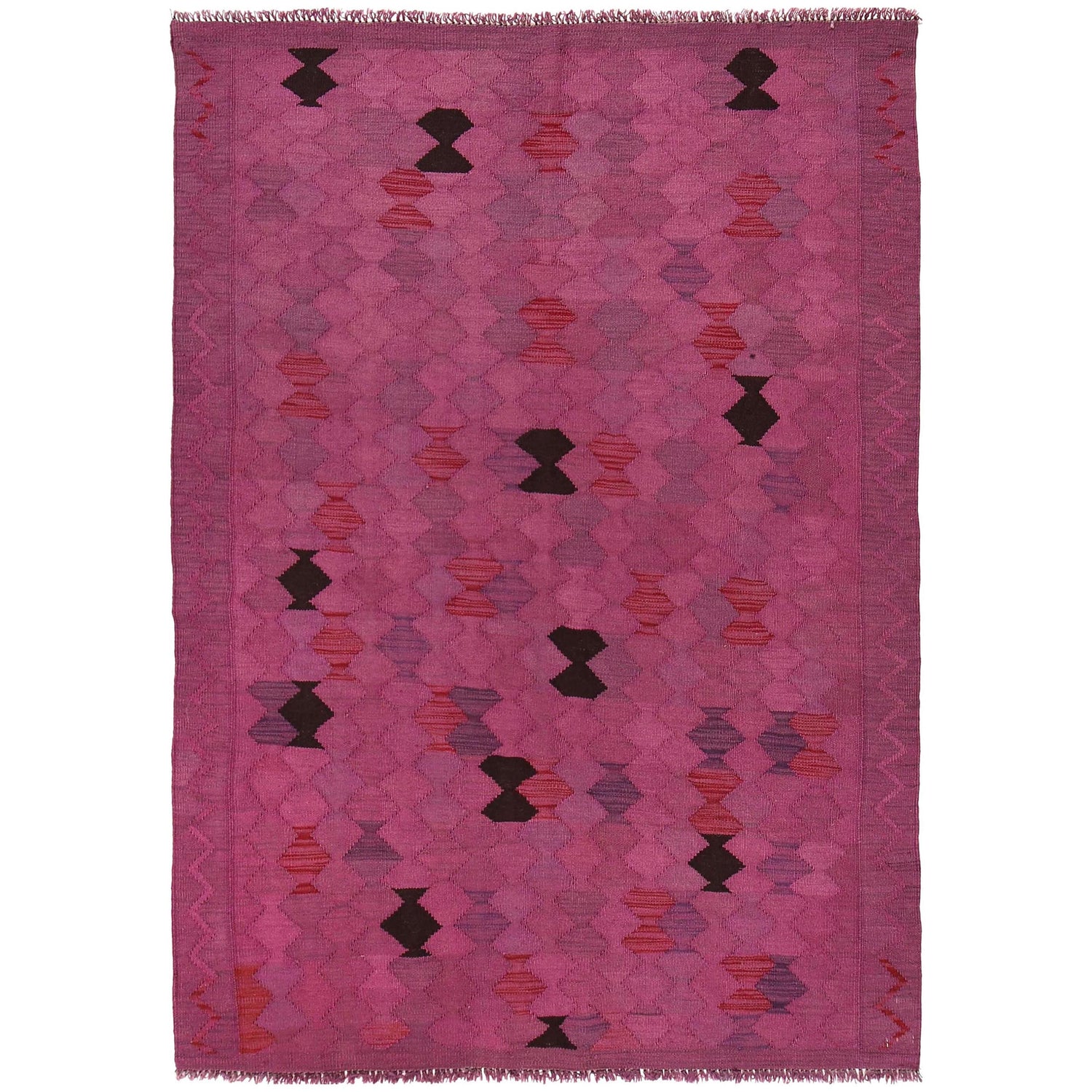 Overdyed Chobi Kilim 4' 0" x 5' 7" ft / 122 x 169 cm - No. B29230