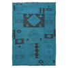 Blue Color Overdyed Kelim 3' 8" x 5' 7" ft / 113 x 169 cm - No. B29231