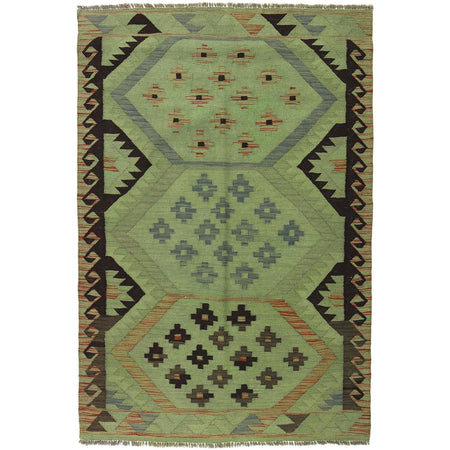 Handmade Overdyed Kilim 4' 1" x 5' 11" ft / 124 x 180 cm - No. B29238