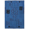 Blue Color Overdyed Kelim 3' 11" x 5' 8" ft / 120 x 172 cm - No. B29239