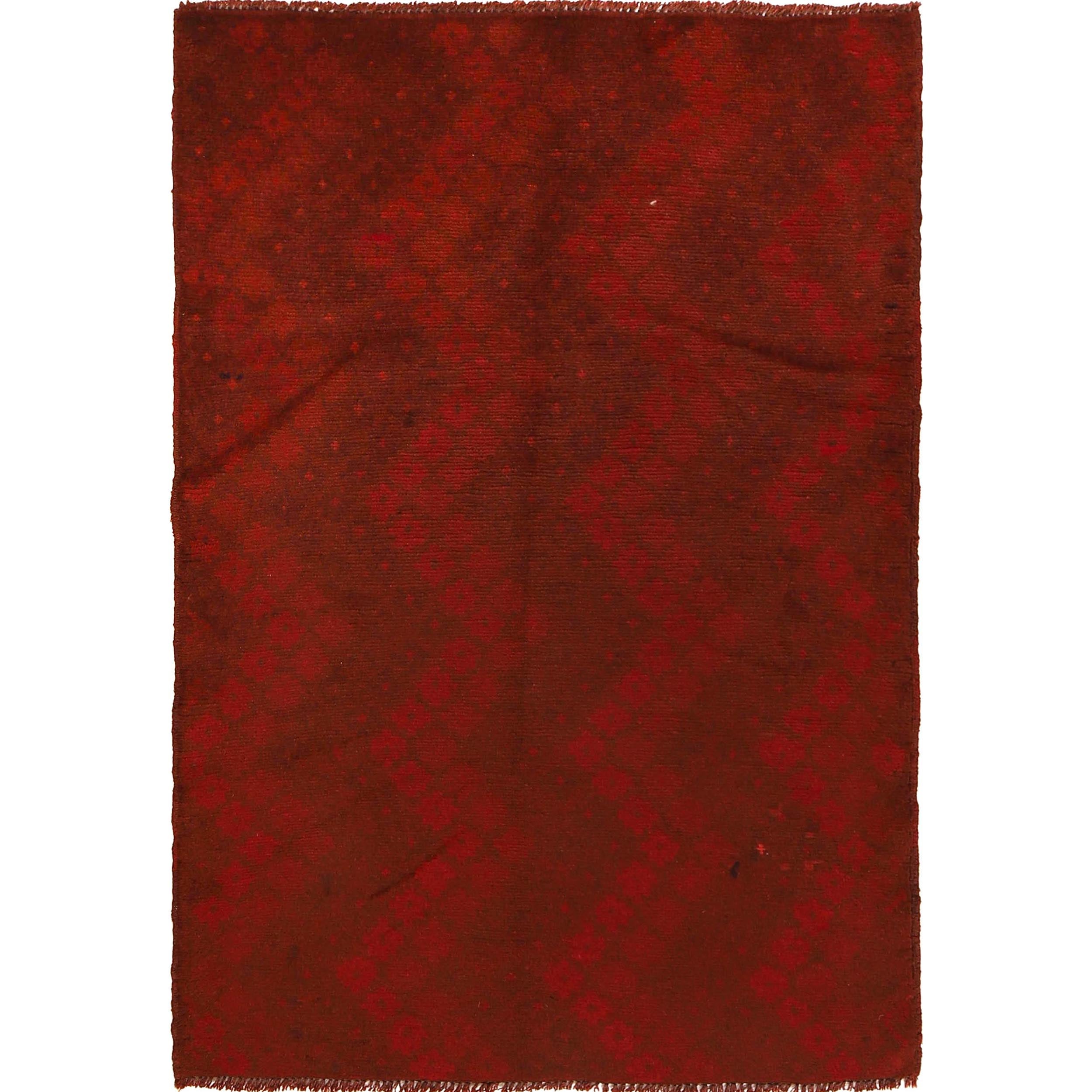 Overdyed Wool Carpet 3' 4" x 4' 9" ft / 101 x 145 cm - No. B29249
