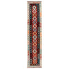 Hand Knotted Flatweave Kilim Runner 2' 7" x 12' 11" ft / 78 x 394 cm - No. B29357