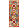 Hand Woven Wool Kelim Runner 2' 4" x 6' 9" ft / 72 x207 cm - No. B29362