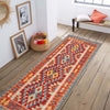 Hand Woven Wool Kelim Runner 2' 4" x 6' 8" ft / 72 x202 cm - No. B29363