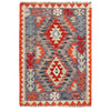 Hand Knotted Afghan Style Kilim 2' 10" x 4' 0" ft / 87 x 123 cm - No. B29376