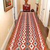 Hand Knotted Afghan Style Kilim Runner 2' 11" x 8' 2" ft / 90 x250 cm - No. B29386