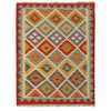 Handmade Afghan Vegetable Kilim 2' 9" x 3' 11" ft / 85 x 120 cm - No. B29399