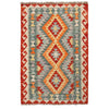 Handmade Afghan Vegetable Kilim 2' 8" x 3' 11" ft / 81 x 120 cm - No. B29400