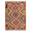 Hand Knotted Afghan Style Kilim 2' 9" x 3' 11" ft / 84 x 119 cm - No. B29415