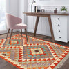 Colorful Flat-Weave Wool Kilim 2' 11" x 4' 0" ft / 90 x 123 cm - No. B29417