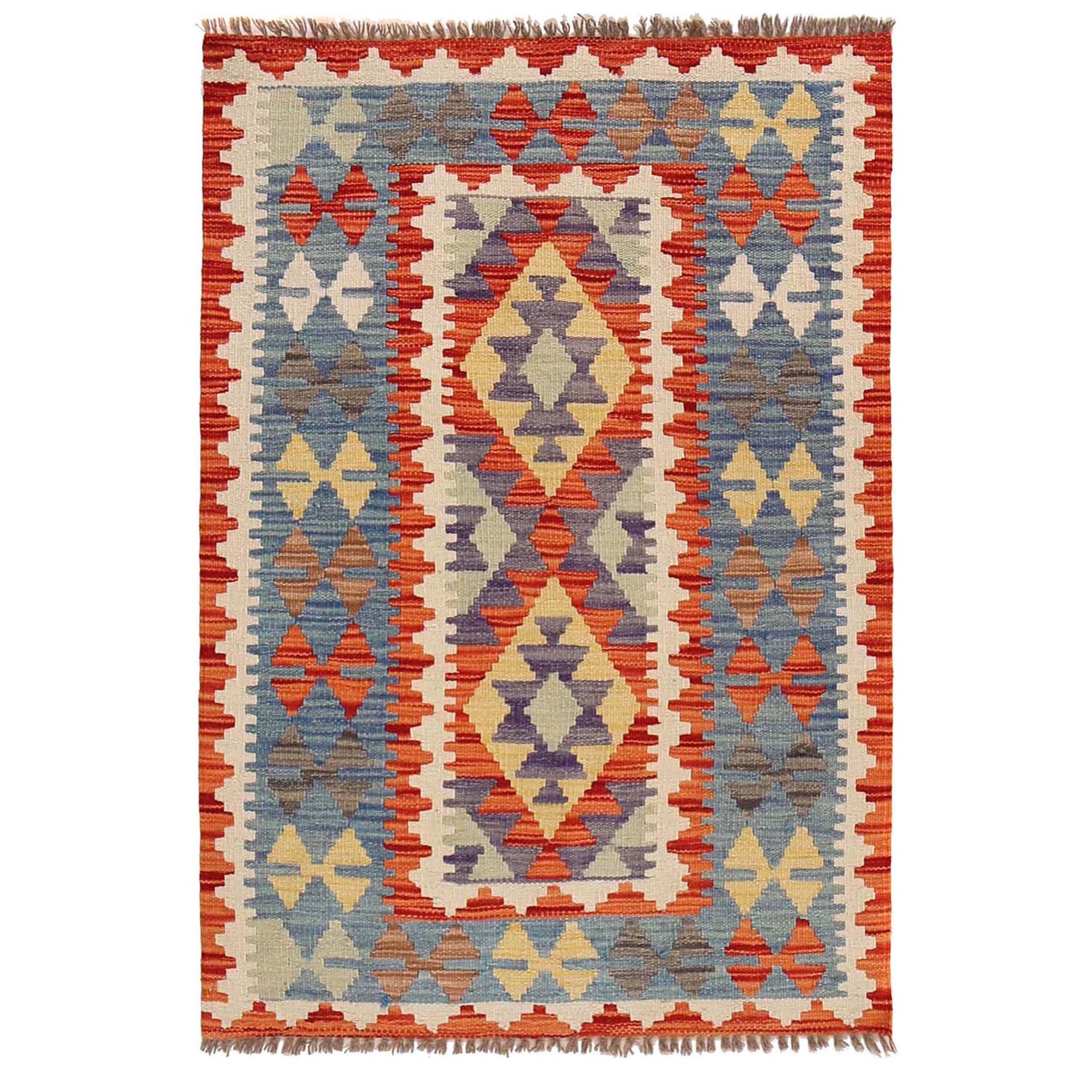 Hand Made Afghan Kilim 2' 8" x 4' 2" ft / 82 x 126 cm - No. B29430